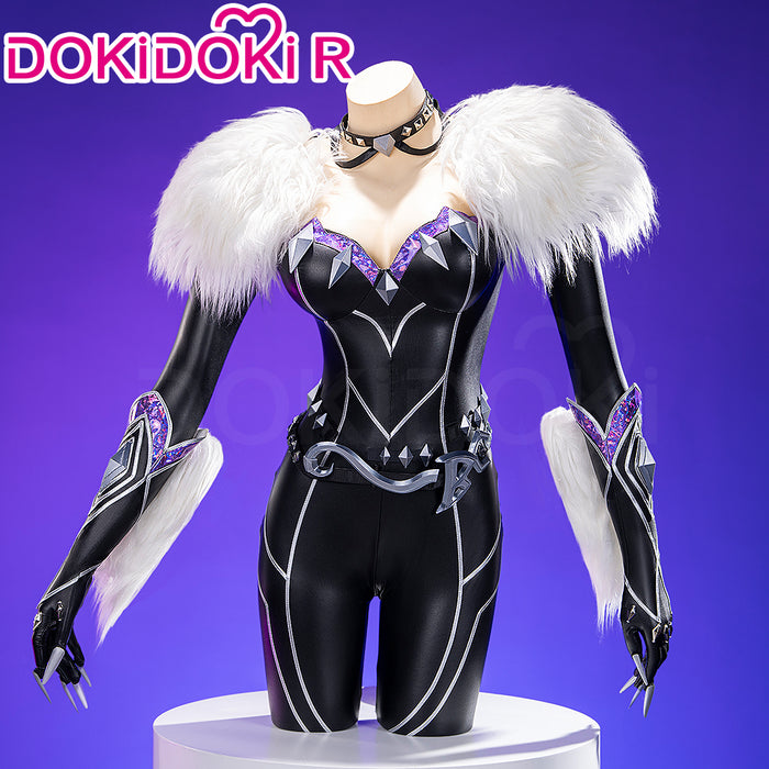 【Partially Ready For Ship】【Size S-3XL】DokiDoki-R Game Cosplay Female Costume Black Bodysuit Halloween