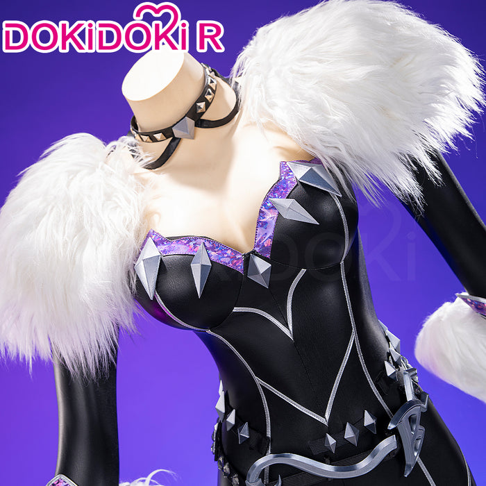 【Partially Ready For Ship】【Size S-3XL】DokiDoki-R Game Cosplay Female Costume Black Bodysuit Halloween