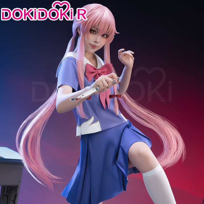 【Partially Ready For Ship】【Size S-XL】DokiDoki-R Anime The Future Diary Cosplay Gasai Yuno Costume Uniform Halloween
