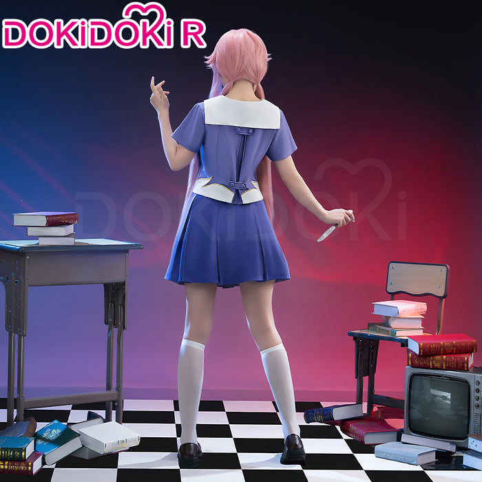 【Partially Ready For Ship】【Size S-XL】DokiDoki-R Anime The Future Diary Cosplay Gasai Yuno Costume Uniform Halloween