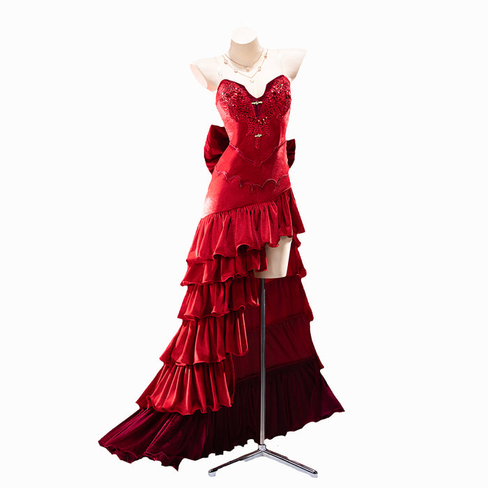 【Partially Ready For Ship】【Size XS-3XL】DokiDoki-R Game Cosplay Costume Red Dress Gorgeous