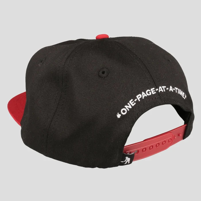 PASSPORT - PUBLISH 5 PANEL CAP - BLACK/RED