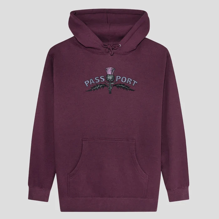 PASSPORT - THISTLE EMBROIDERY HOODIE (BERRY)