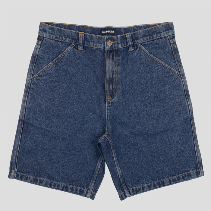 PASSPORT - WORKERS CLUB SHORT - WASHED DARK INDIGO