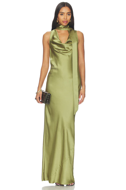 Paula Maxi Dress-Vert Green