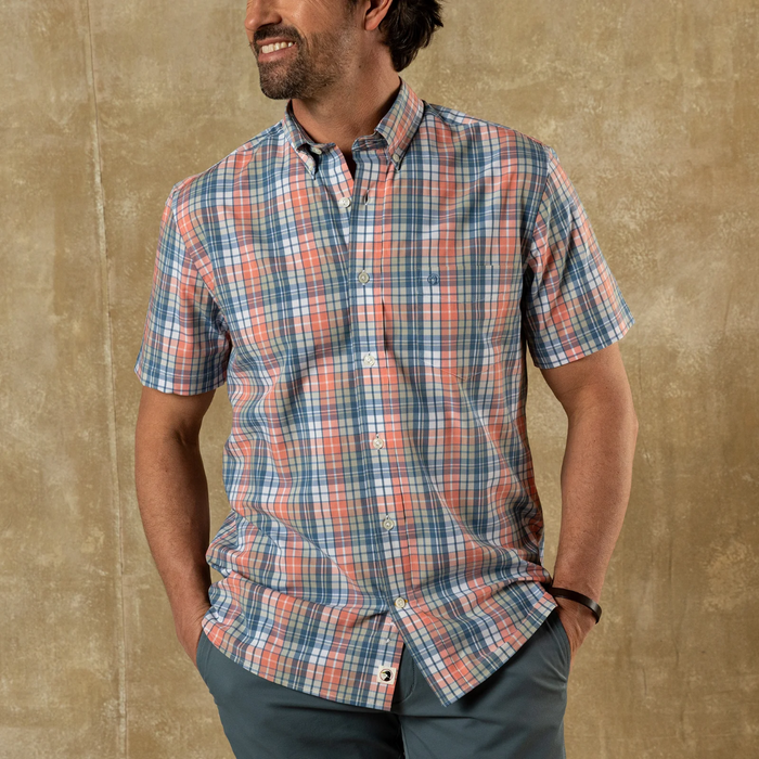 Performance Poplin Short Sleeve - Coral