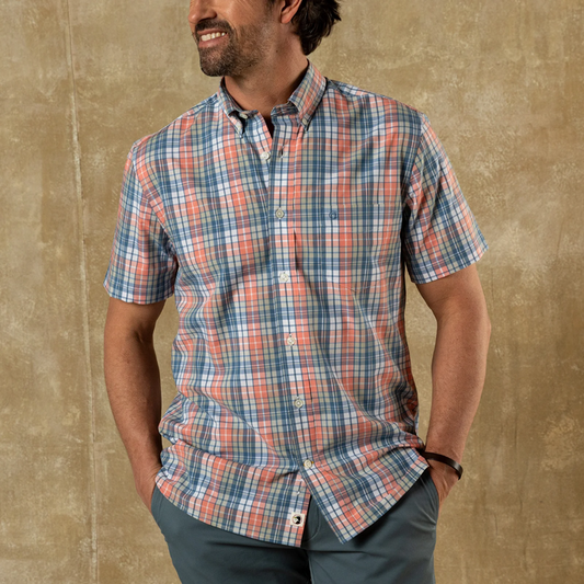 Performance Poplin Short Sleeve - Coral