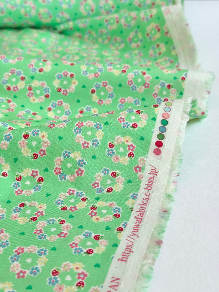 Petit Flower Wreath - Green (E) - Atsuko Matsuyama - 30's Collection - Yuwa