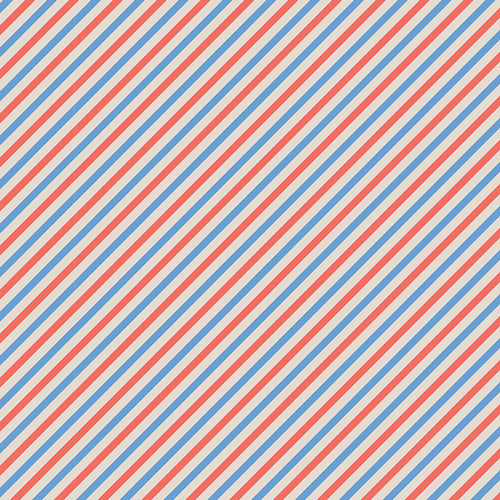 Petits Strokes Postal - Red, White, Blue - Les Petits - Amy Sinibaldi - Art Gallery Fabrics