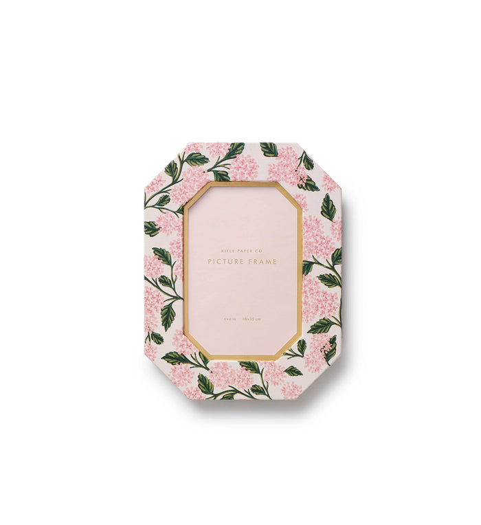 Pink Hydrangea Paper Wrapped Picture Frame