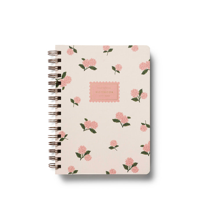 Pink Hydrangea Spiral Notebook