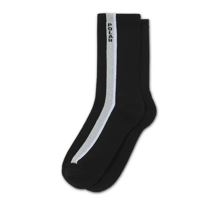 POLAR - BUSINESS SOCKS SIDE STRIPE BLACK 43/46
