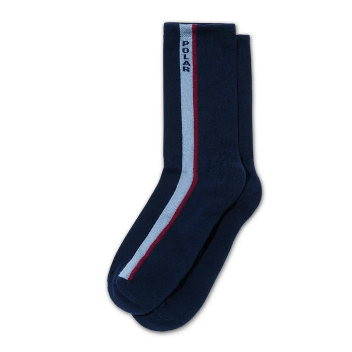 POLAR - BUSINESS SOCKS SIDE STRIPE NAVY 35/38