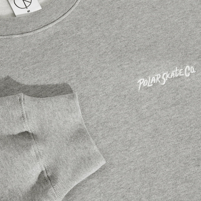 POLAR - DAVE CREWNECK SURF LOGO (HEATHER GREY)