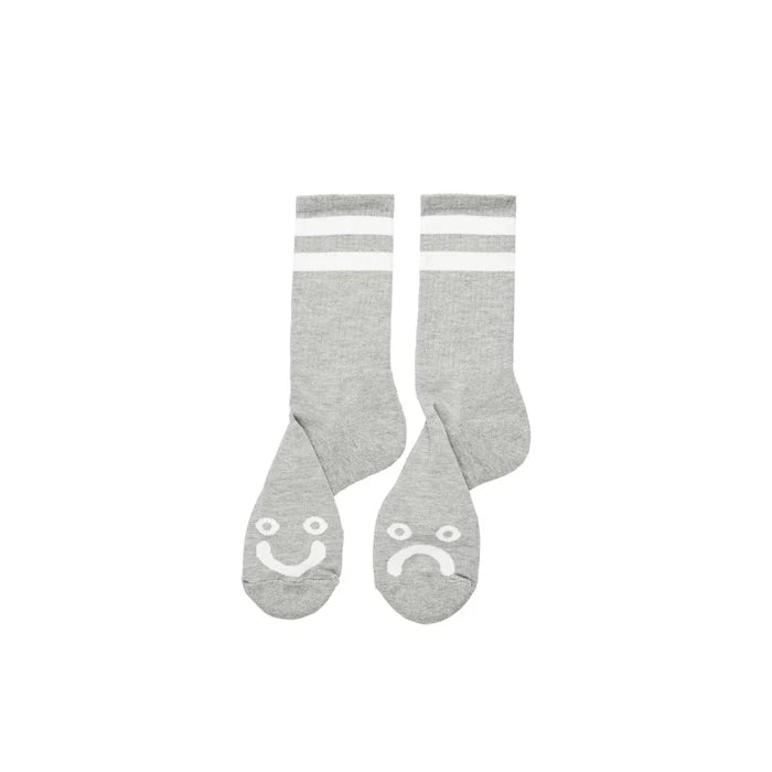 POLAR - HAPPY SAD SOCKS HEATHER GREY