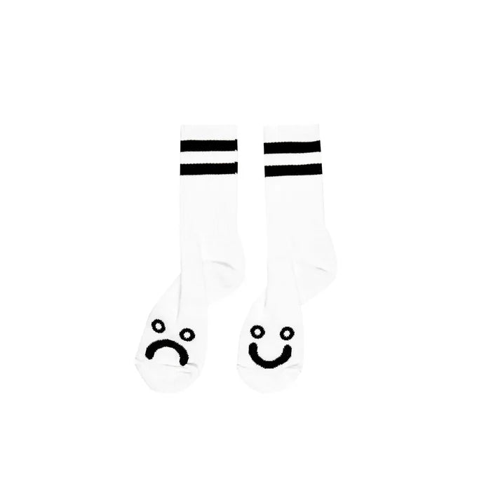 POLAR - HAPPY SAD SOCKS WHITE