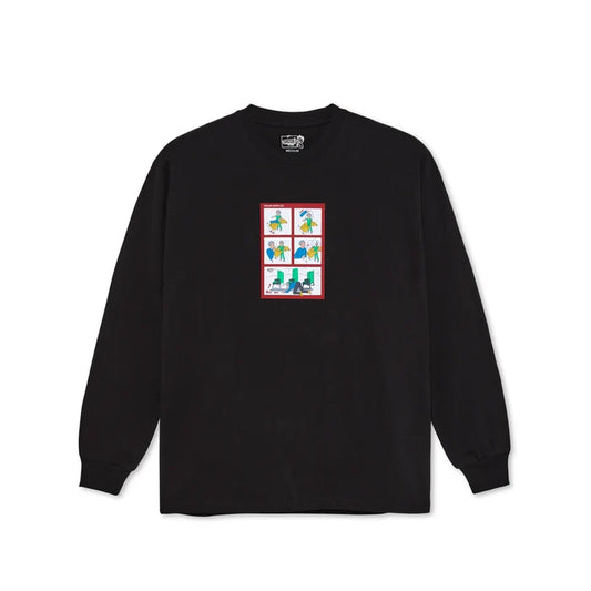 POLAR - SAFETY ON BOARDS LS TEE BLACK