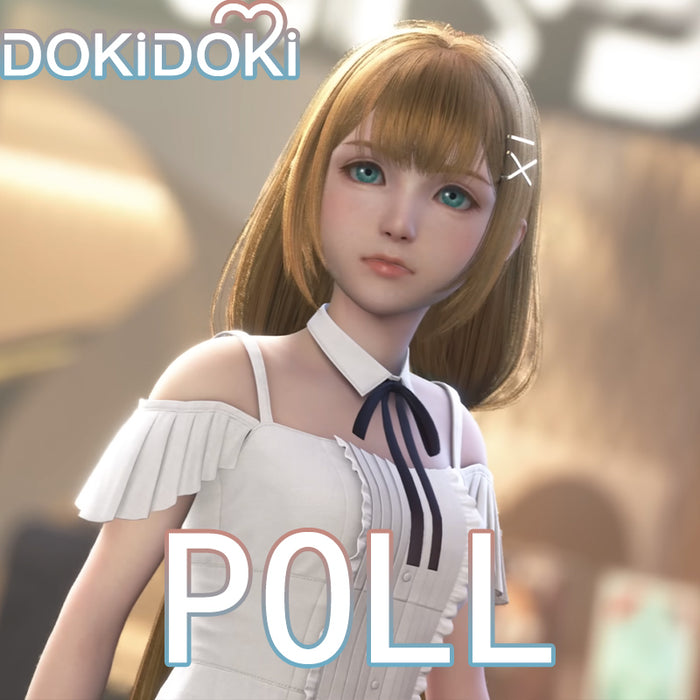 【POLL】$5 Deposit =10% OFF Coupon DokiDoki Game Cosplay White Dress Black Bow Ribbon Costume