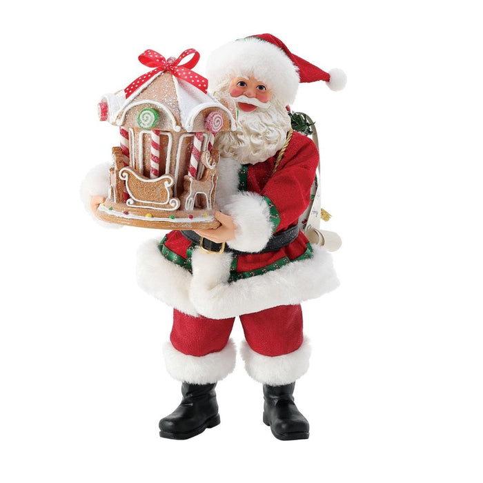 Possible Dreams Clothtique Ginger Go Round Santa Figurine
