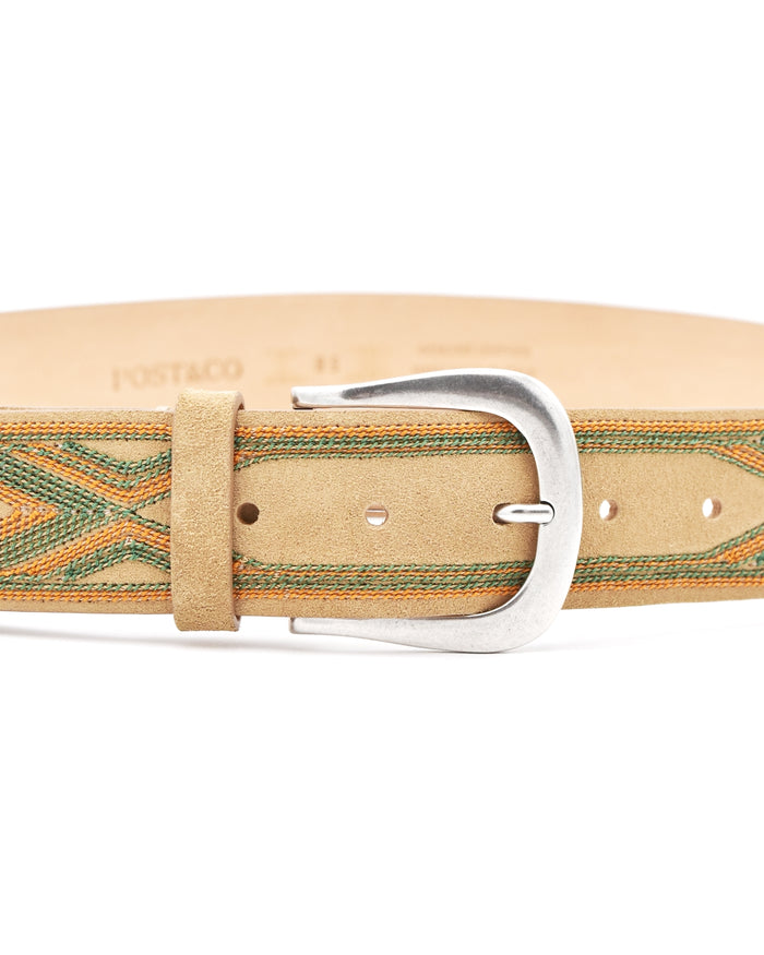 Post & Co. Sand Suede Braided Belt