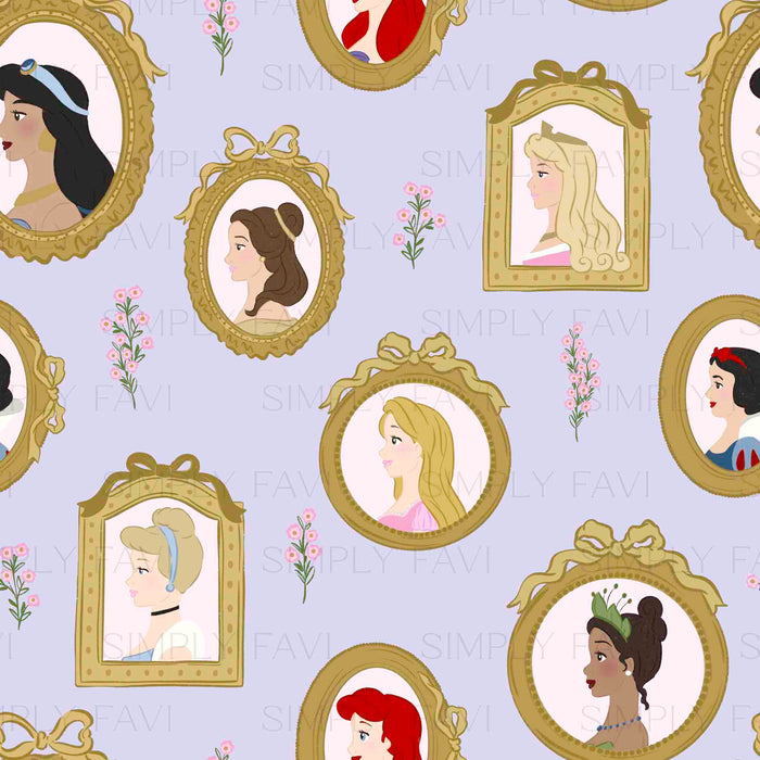 Princess Profile Frames (set of 6)