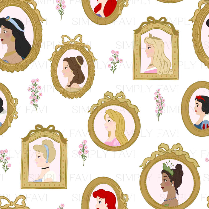 Princess Profile Frames (set of 6)