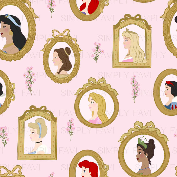 Princess Profile Frames (set of 6)