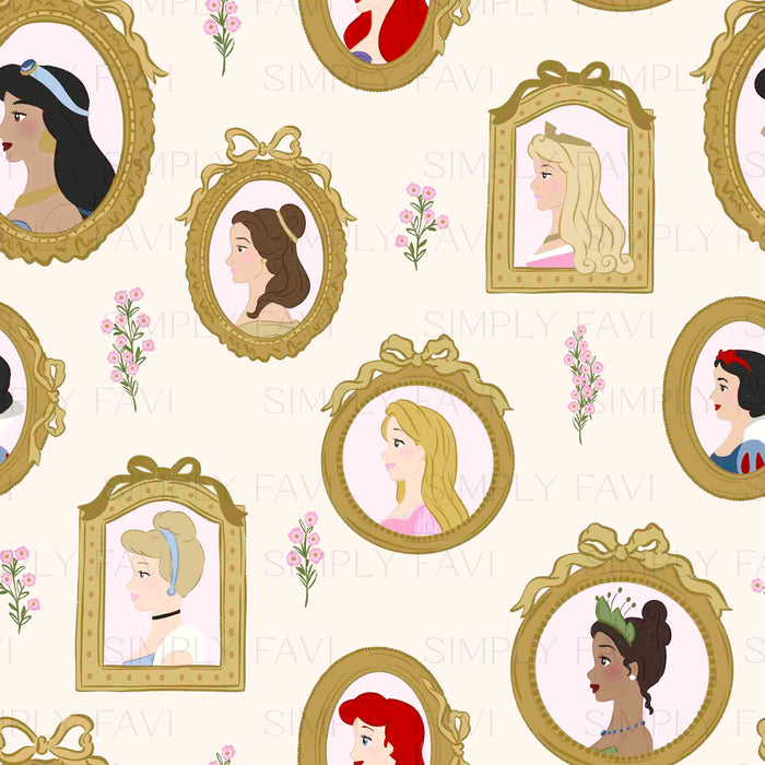 Princess Profile Frames (set of 6)