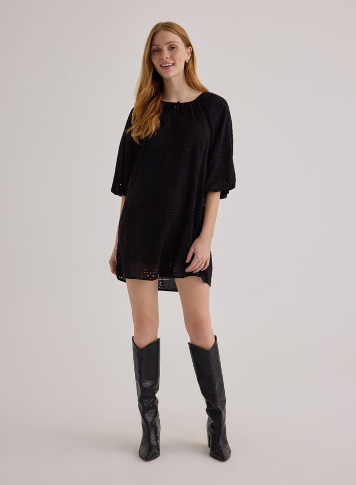 Pullover Puff Sleeve Dress
