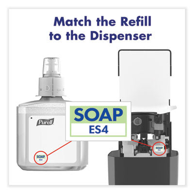 PURELL ES4 FOAM Soap Push-Style Dispenser, 1,200 mL, BLACK ( 5034-01 ) (soap inserts are sold separately)