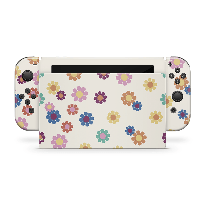 Rainbow Daisies Nintendo Switch Decal Skin