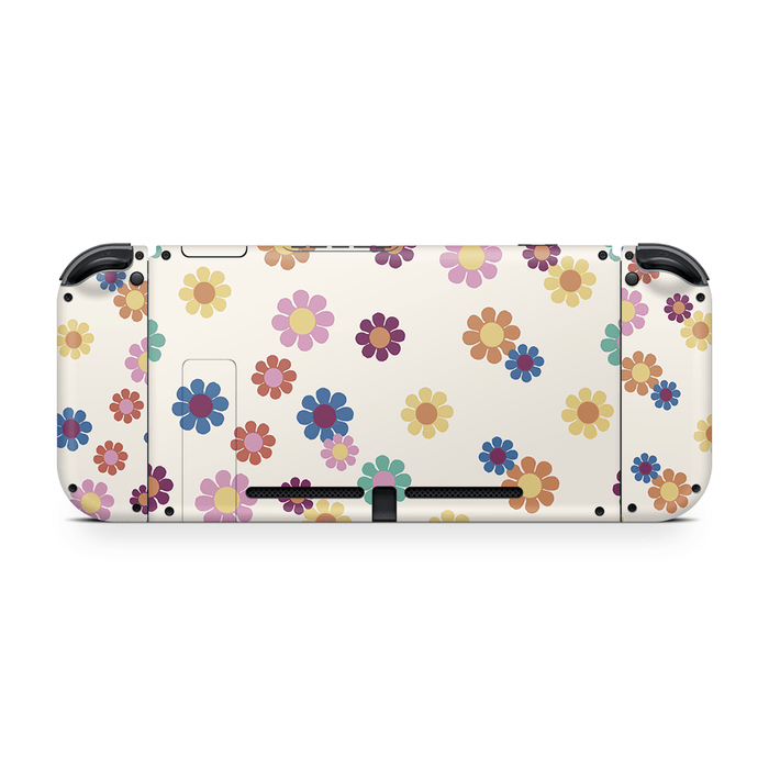 Rainbow Daisies Nintendo Switch Decal Skin