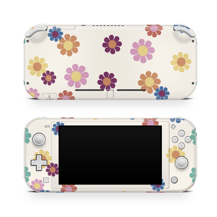 Rainbow Daisies Nintendo Switch Lite Decal Skin