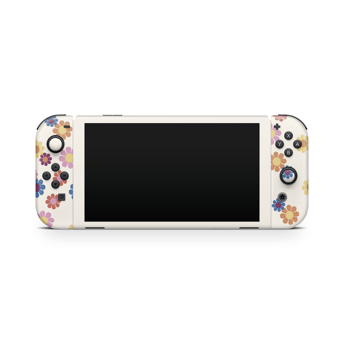 Rainbow Daisies Nintendo Switch OLED Decal Skin
