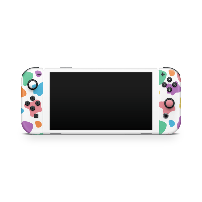 Rainbow Moo Moo Nintendo Switch OLED Decal Skin
