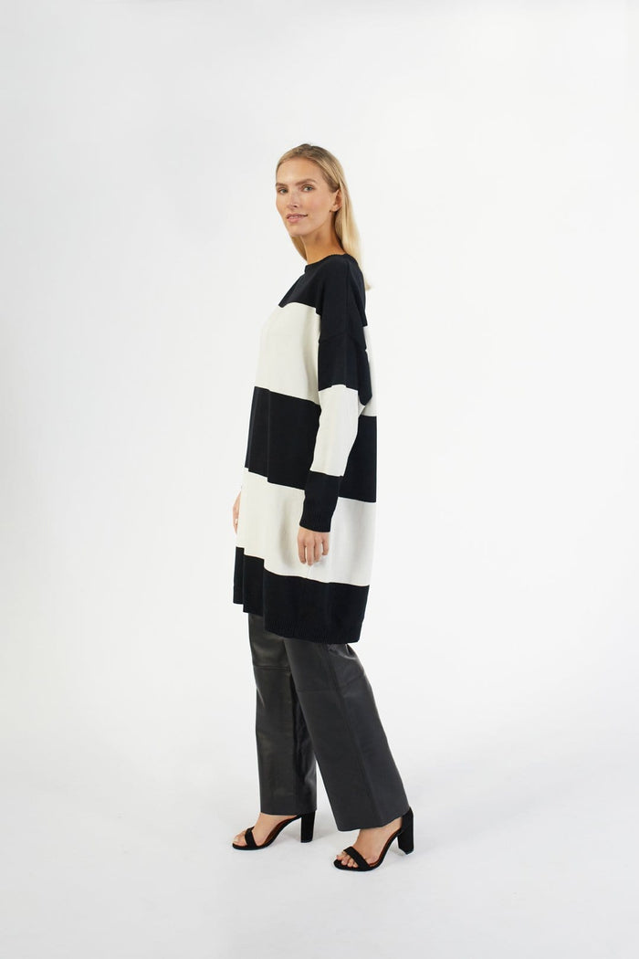 Ratia Maxi Stripe Knit Tunic Dress