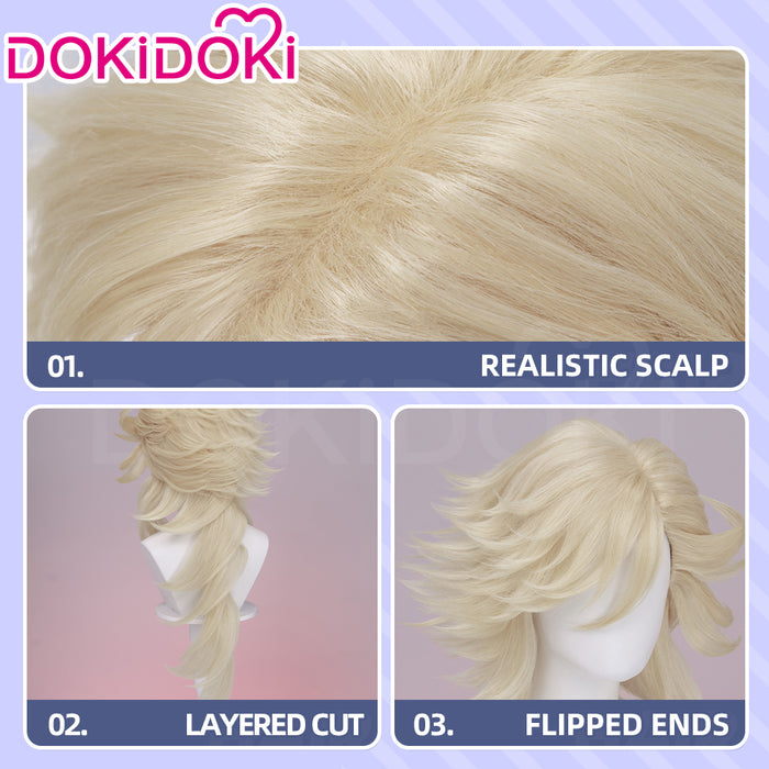 【Ready For Ship】DokiDoki Anime Cosplay Long Curly Blonde Hair