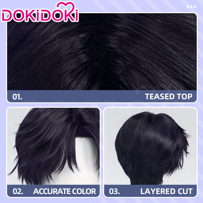 【Ready For Ship】DokiDoki Anime MARRIAGETOXIN Cosplay Gero Hikaru Wig Short Black Hair