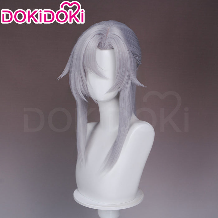 【Ready For Ship】DokiDoki Anime Seraph Of The End Cosplay Ferid Bathory Wig Long Straight Silver Hair Pre Braided