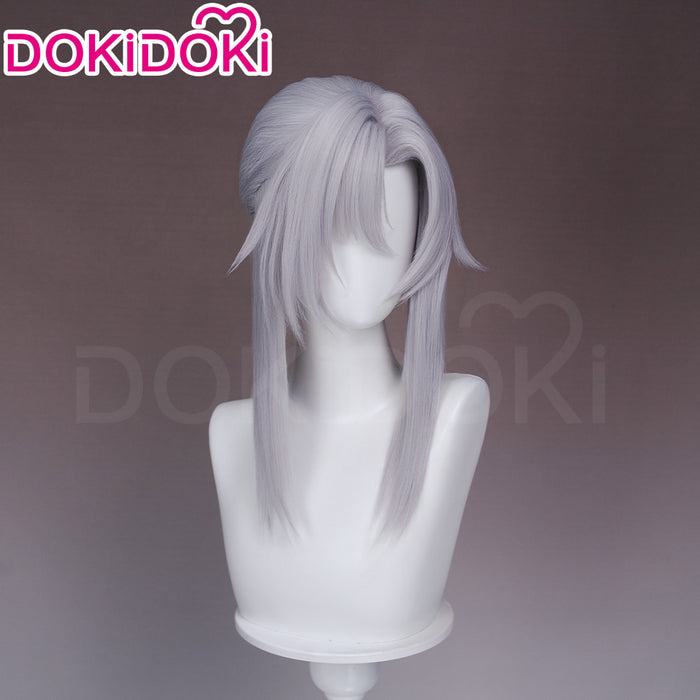【Ready For Ship】DokiDoki Anime Seraph Of The End Cosplay Ferid Bathory Wig Long Straight Silver Hair Pre Braided