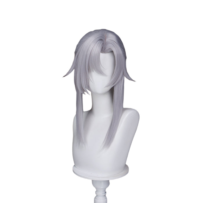 【Ready For Ship】DokiDoki Anime Seraph Of The End Cosplay Ferid Bathory Wig Long Straight Silver Hair Pre Braided