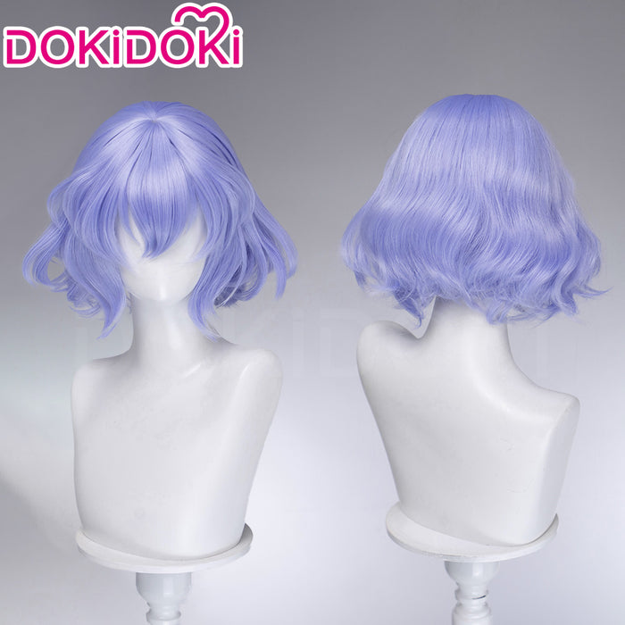 【Ready For Ship】DokiDoki Anime TouHou Project Cosplay Remilia Scarlet Wig Light Blue Short Hair