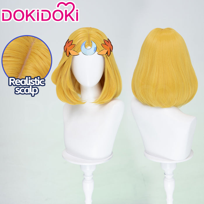 【Ready For Ship】DokiDoki Game Cosplay Orange Wig Short Slightly Curly