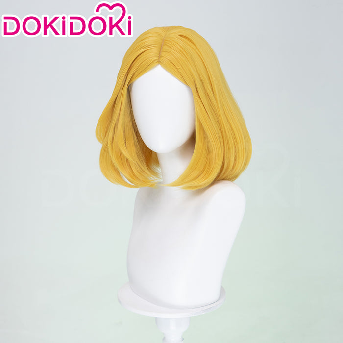 【Ready For Ship】DokiDoki Game Cosplay Orange Wig Short Slightly Curly