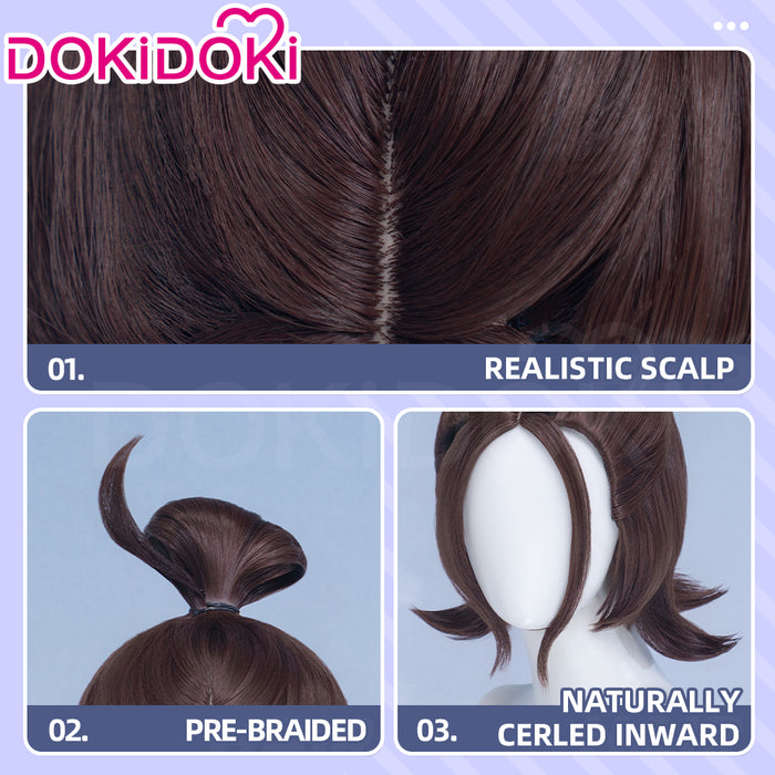 【Ready For Ship】DokiDoki Game Cosplay Trainer Wig Short Brown Hair