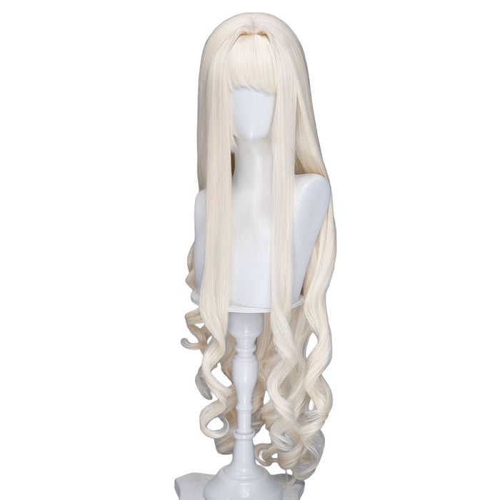 【Ready For Ship】DokiDoki Game Cosplay Wig Long Curly Light Blonde Hair