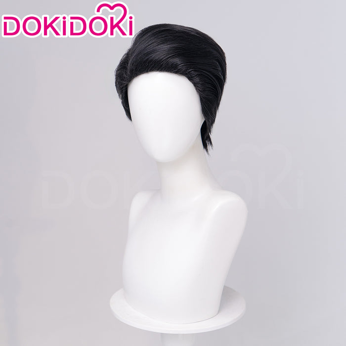 【Ready For Ship】DokiDoki Game Cosplay Wig Short Black Smooth Hair