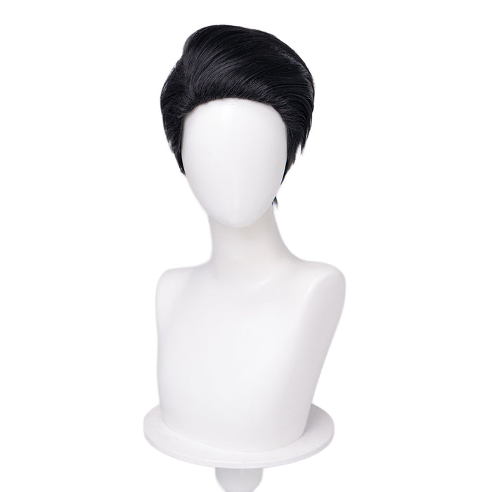 【Ready For Ship】DokiDoki Game Cosplay Wig Short Black Smooth Hair
