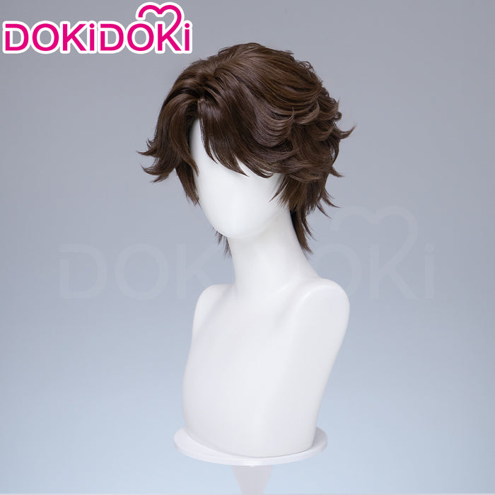 【Ready For Ship】DokiDoki Game Identity V Cosplay Eli Clark Wig Short Brown Hair Seer BLK.ELI idv