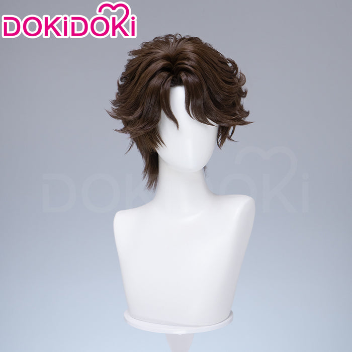 【Ready For Ship】DokiDoki Game Identity V Cosplay Eli Clark Wig Short Brown Hair Seer BLK.ELI idv
